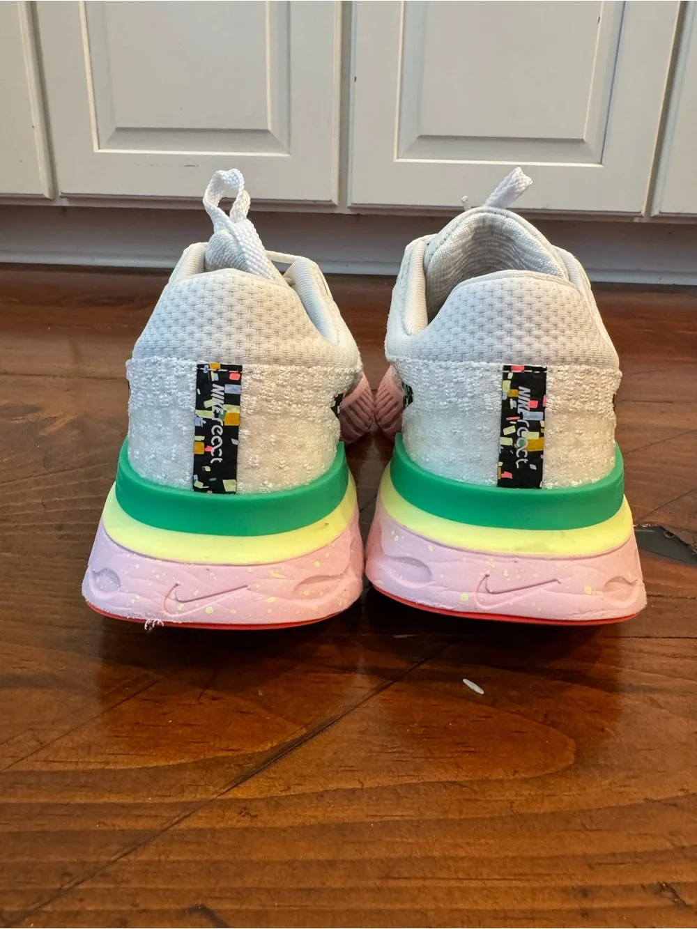 Nike- Infinity React 3 Road Running Shoes. Confetti. Size 9